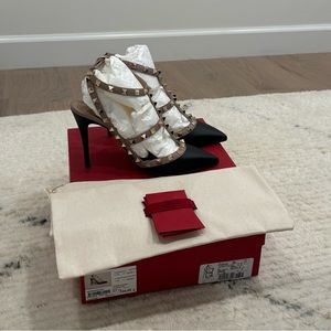 Brand New! Valentino Rockstud 100mm Slingback High-Heel Pumps